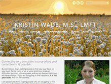 Tablet Screenshot of kristinwadetherapy.com